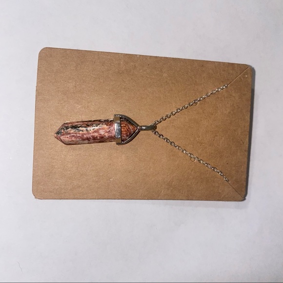 Leopardskin Jasper Real Stone Necklace - Picture 5 of 5